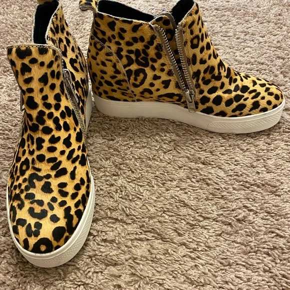 STEVE MADDEN Animal print Platforms. Zipper sides women size 7.5 💥Brand New💥 - Picture 6 of 9